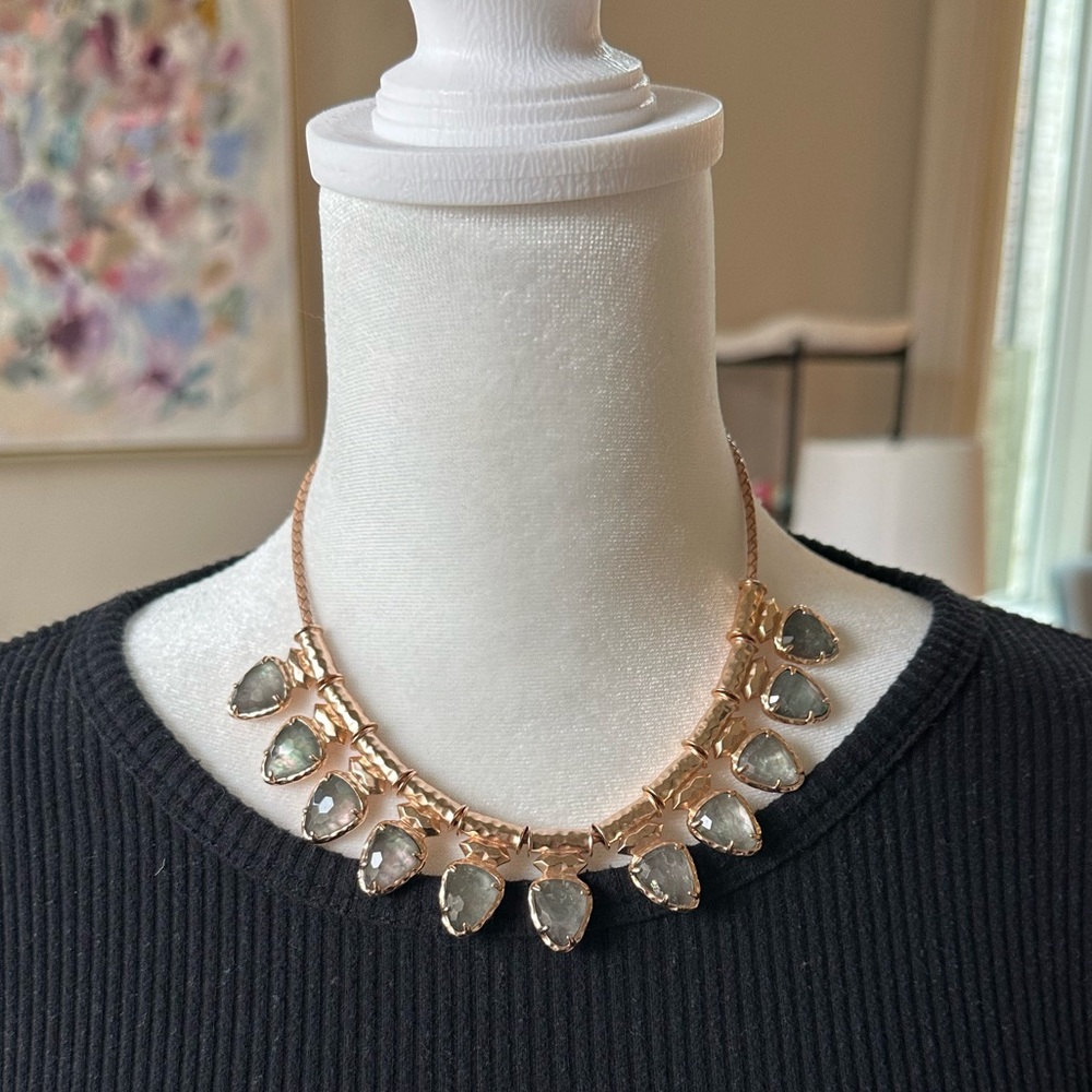Kendra Scott gray stone necklace